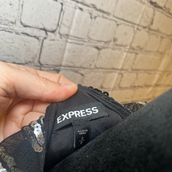 Express black and silver sequin dress. size small - Picture 6 of 7